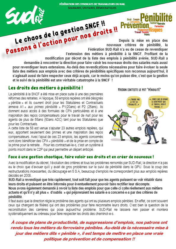 Le chaos de la gestion SNCF : passons à l’action pour nos droits !