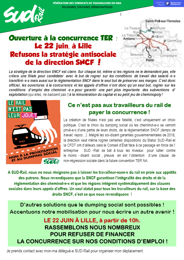 Rassemblement à Lille le 22 juin!