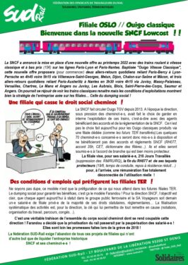 Filiale OSLO / OUIGO classique : Bienvenue dans la nouvelle SNCF lowcost !
