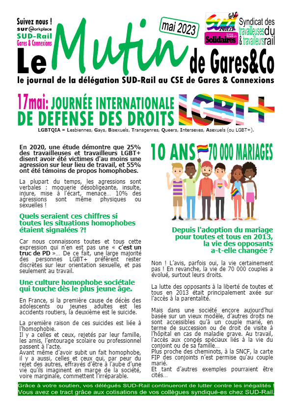 Journée internationale de défense des droits LGBT+