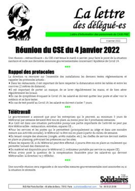 CSE du 4 janvier 2022