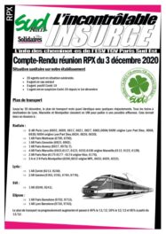 L’incontrôlable insurgé : Réunion RPX du 3 décembre 2020