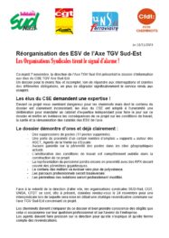 ESV : Réorganisation en prévision