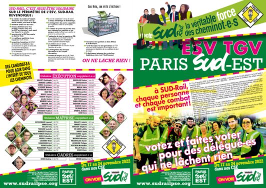 Elections pro 2022 : ESV TGV PSE