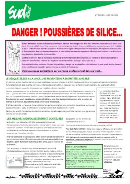 Poussières de silice : DANGER !