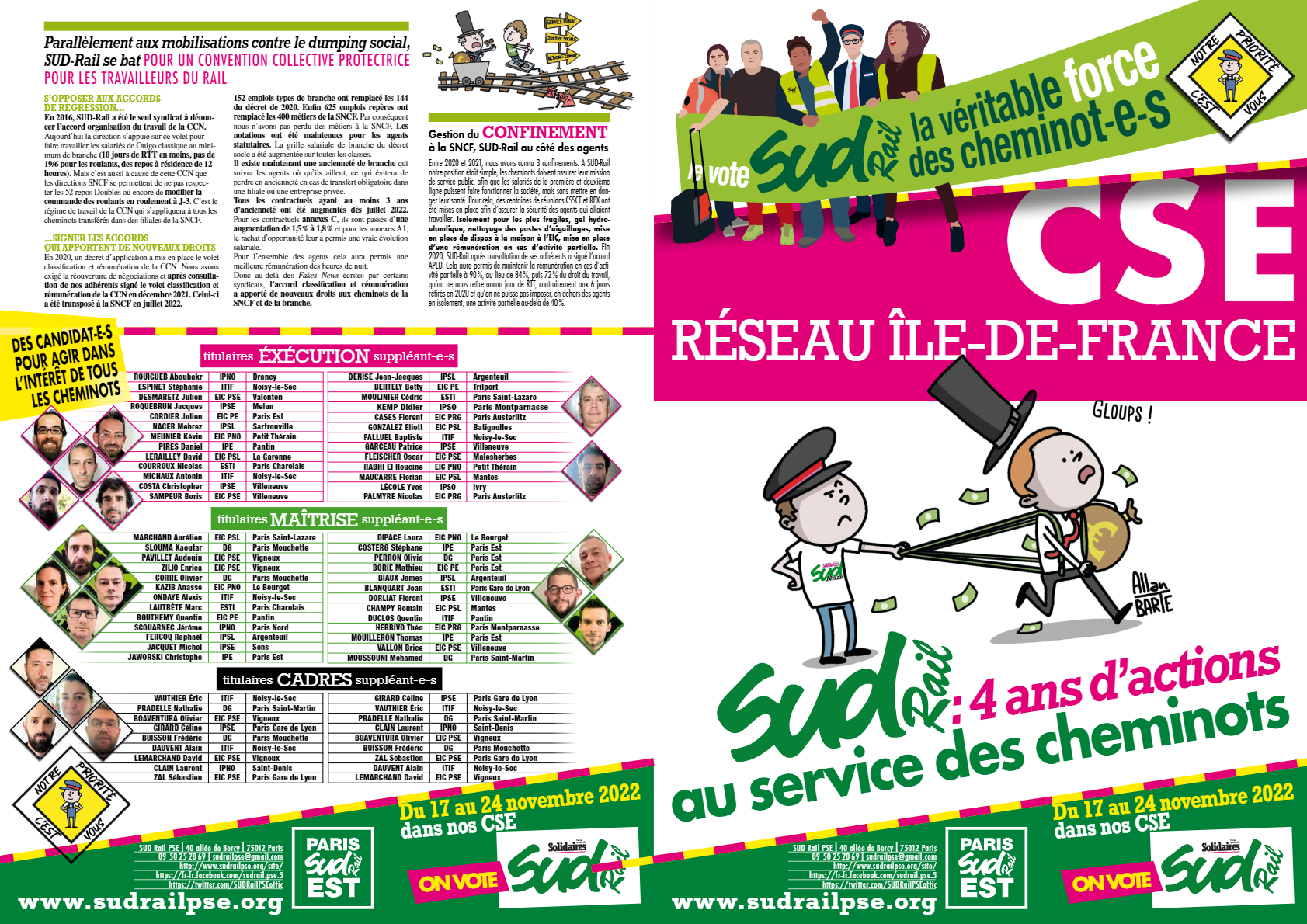 Elections pro 2022 : CSE Réseau Ile-de-France